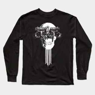 ghots skull Long Sleeve T-Shirt